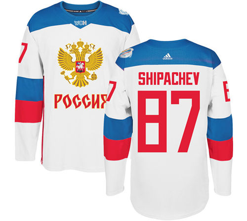 Men's Team Russia #87 Vadim Shipachev Adidas White 2016 World Cup Of Hockey WCH Game Jersey