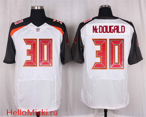 Men's Tampa Bay Buccaneers #30 Bradley McDougald White Road Nike Elite Jersey