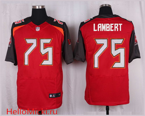 Men's Tampa Bay Buccaneers #75 DaVonte Lambert Red Team Color Nike Elite Jersey