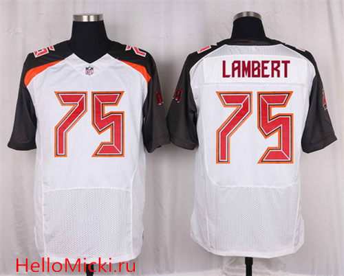 Men's Tampa Bay Buccaneers #75 DaVonte Lambert White Road Nike Elite Jersey