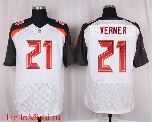 Men's Tampa Bay Buccaneers #21 Alterraun Verner White Road Nike Elite Jersey