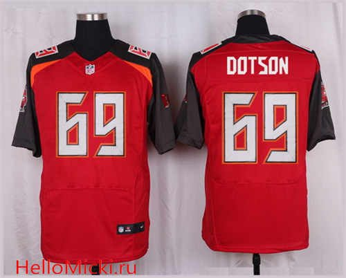 Men's Tampa Bay Buccaneers #69 Demar Dotson Red Team Color Nike Elite Jersey