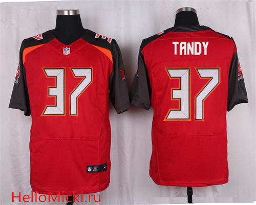 Men's Tampa Bay Buccaneers #37 Keith Tandy Red Team Color Nike Elite Jersey