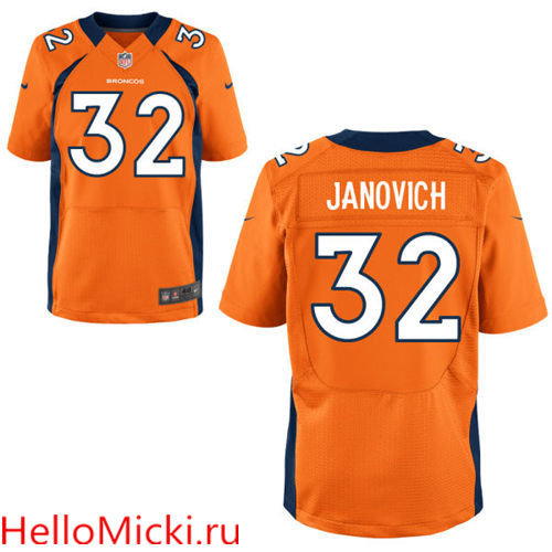 Men's Denver Broncos #32 Andy Janovich Orange Team Color Nike Elite Jersey