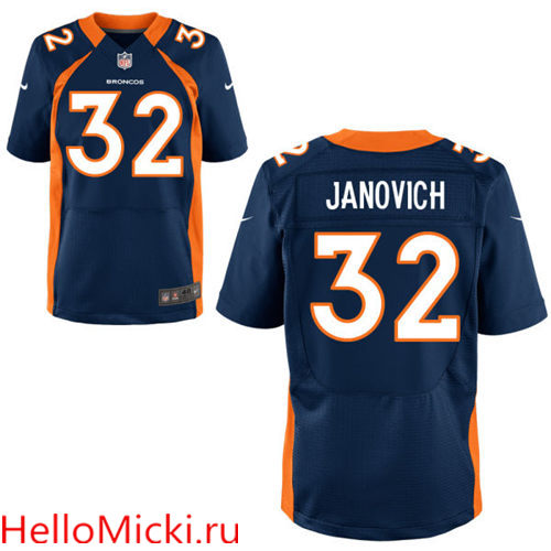 Men's Denver Broncos #32 Andy Janovich Navy Blue Alternate Nike Elite Jersey