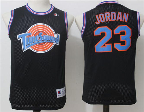 Youth The Movie Space Jam #23 Michael Jordan Black Soul Swingman Basketball Jersey