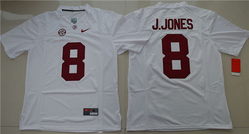 Men's Alabama Crimson Tide #8 Julio Jones Nike White Limited College Football Jersey  S-3XL