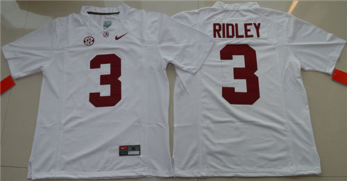 Men's Alabama Crimson Tide #3 Calvin Ridley Nike White Limited College Football Jersey S-3XL