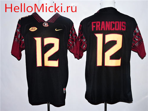 Men's Florida State Seminoles #12 Deondre Francois College Football Limited Jerseys - Black S-3XL