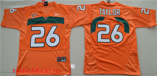 Youth Miami Hurricanes #26 Sean Taylor Orange Stitched NCAA Nike College Football Jersey