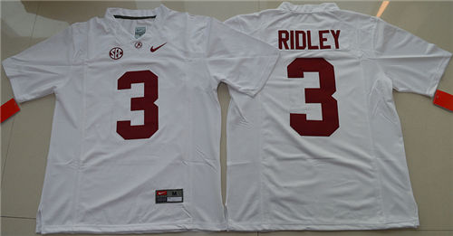 Men's Alabama Crimson Tide #3 Calvin Ridley White Limited Stitched College Football Nike NCAA Jersey