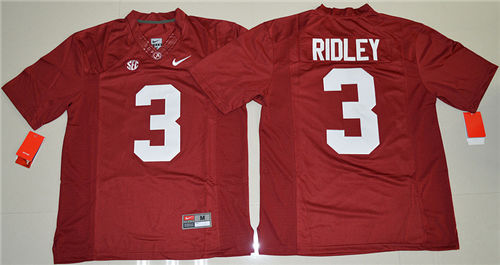 Men's Alabama Crimson Tide #3 Calvin Ridley Red Limited Stitched College Football Nike NCAA Jersey