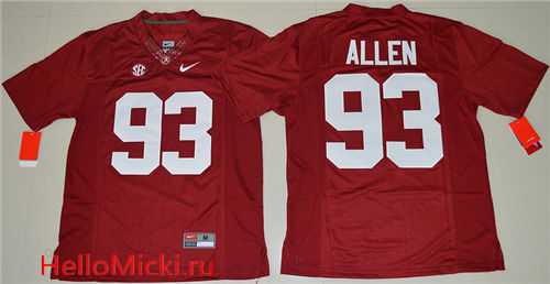 Youth Alabama Crimson Tide #93 Jonathan Allen Red Limited Stitched College Football Nike NCAA Jersey
