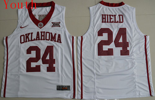 Youth Oklahoma Sooners #24 Buddy Heild White Nike Kid's College Basketball Jersey