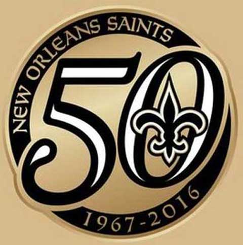 NFL New Orleans Saints 1967-2016 50Th Season Anniversary Patch
