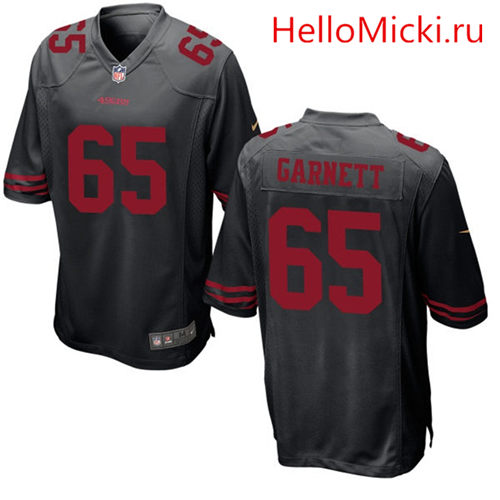 Men's San Francisco 49ers #65 Joshua Garnett Black Nike Elite Football Jersey