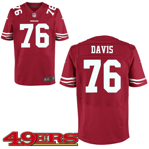 Men's San Francisco 49ers #76 Anthony Davis Red Nike Elite Football Jersey