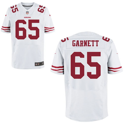 Men's San Francisco 49ers #65 Joshua Garnett White Nike Elite Football Jersey