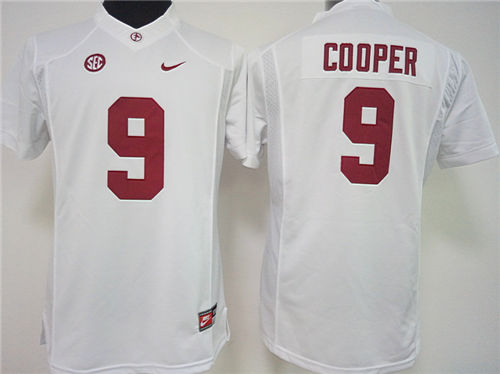 Women's Alabama Crimson Tide #9 Amari Cooper White Limited Stitched College Football Nike NCAA Jersey