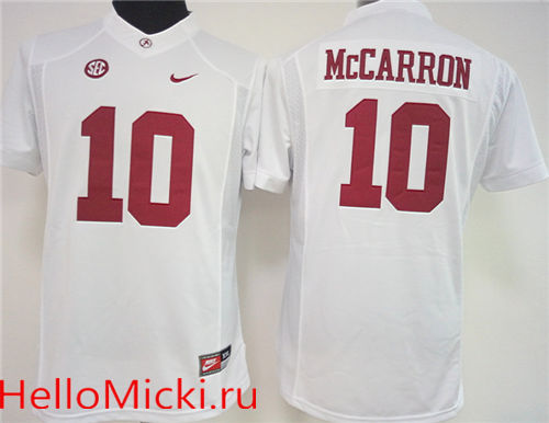 Women's Alabama Crimson Tide #10 AJ McCarron White Limited Stitched College Football Nike NCAA Jersey