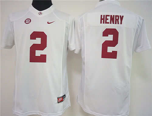 Women's Alabama Crimson Tide #2 Derrick Henry White Limited Stitched College Football Nike NCAA Jersey
