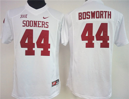 Women's Oklahoma Sooners #44 Brian Bosworth White Nike Limited College Football  Jersey