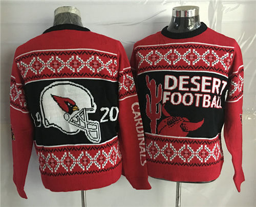 Men's Arizona Cardinals Red Crew Neck Football Ugly Sweater