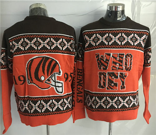 Men's Cincinnati Bengals Crew Neck Football Ugly Sweater