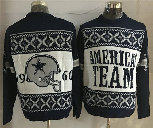 Men's Dallas Cowboys Crew Neck Football Ugly Sweater