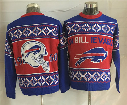 Men's Buffalo Bills Crew Neck Football Ugly Sweater
