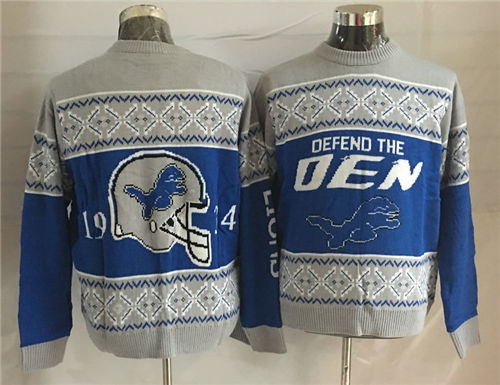 Men's Detroits Lions Crew Neck Football Ugly Sweater