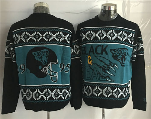 Men's Jacksonville Jaguars Crew Neck Football Ugly Sweater