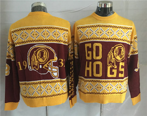 Washington Football Team Gold Crew Neck Football Ugly Sweater