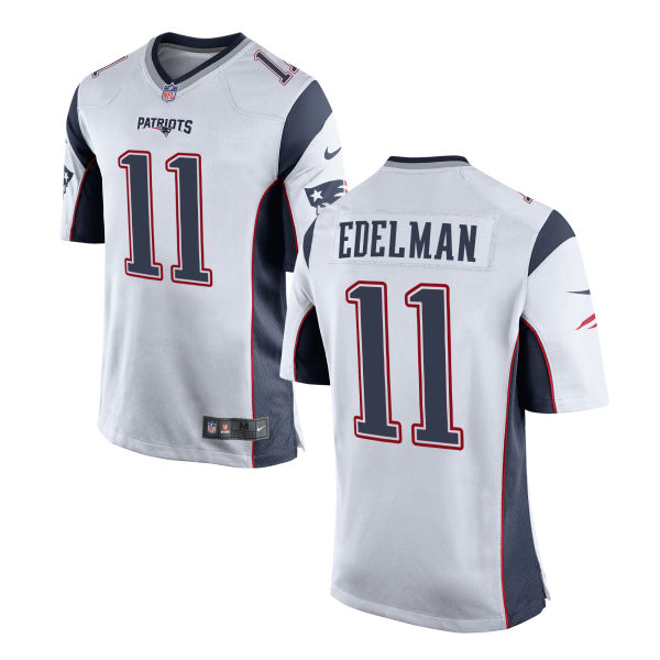 Youth New England Patriots #11 Julian Edelman Nike White Player Game Jersey