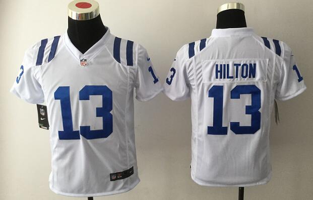 Youth Indianapolis Colts #13 T.Y. Hilton White Road Nike Game Football Jersey