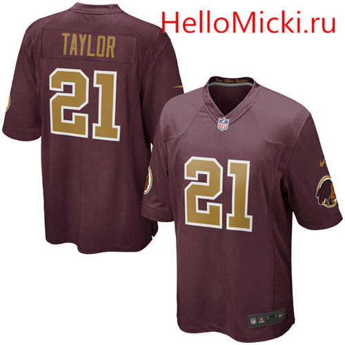 Youth Washington Redskins Retired Player #21 Sean Taylor Red/Gold Nike Game Football Jersey