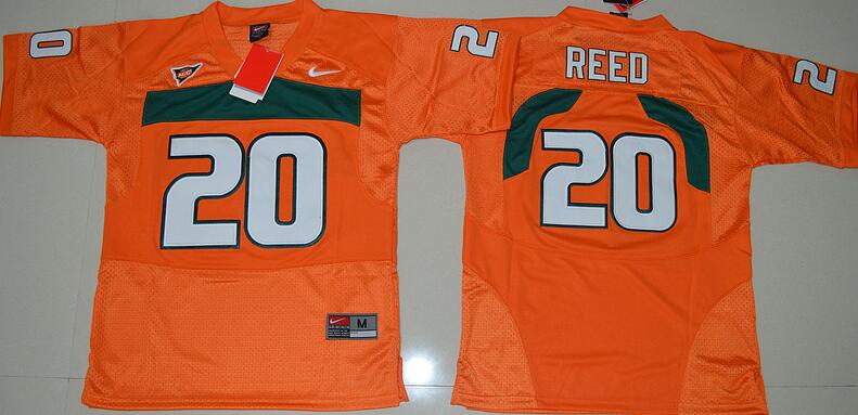 Youth Miami Hurricanes #20 Ed Reed Orange Stitched NCAA Nike College Football Jersey