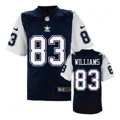Men's Dallas Cowboys #83 Terrance Williams Navy Blue Nike Elite Throwback Thanksgivings Jersey