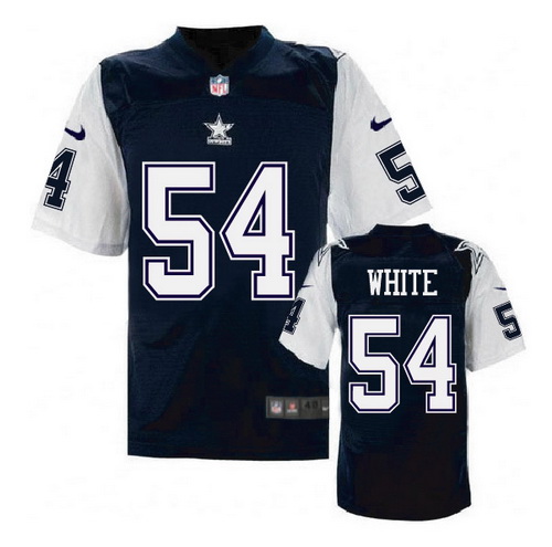 Men's Dallas Cowboys Retired Player #54 Randy White Navy Blue Nike Elite Throwback Thanksgivings Jersey