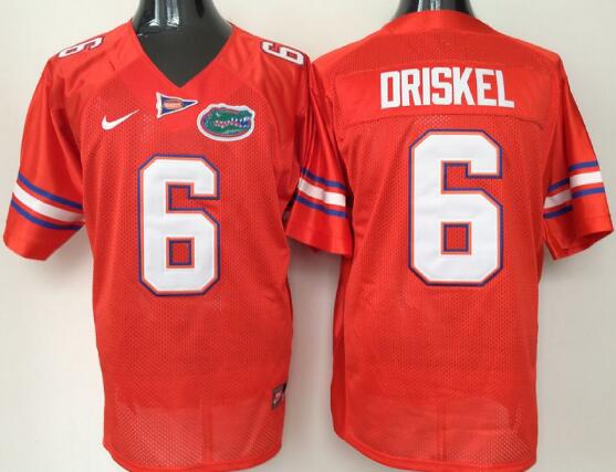 Men's Florida Gators #6 Jeff Driskel Orange Stitched NCAA Nike College Football Jersey