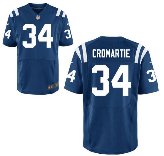Men's Indianapolis Colts #34 Antonio Cromartie Royal Blue Team Color  Nike Elite Jersey
