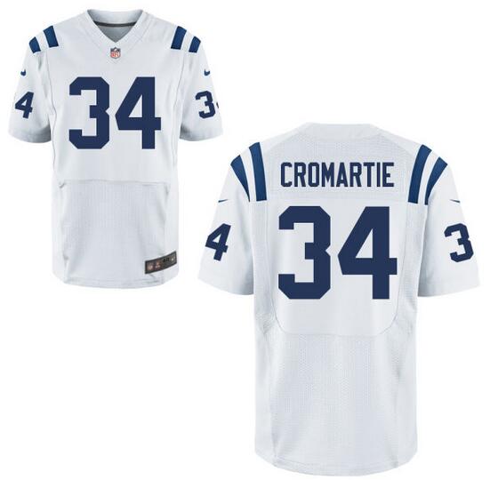 Men's Indianapolis Colts #34 Antonio Cromartie White Road Nike Elite Jersey