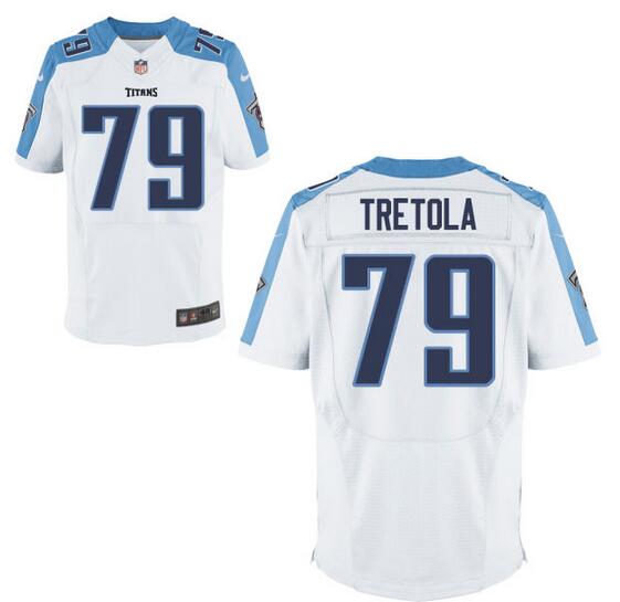 Men's Tennessee Titans #79 Sebastian Tretola White Road Nike Elite Jersey