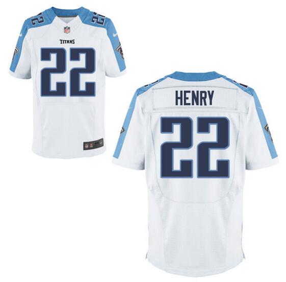 Men's Tennessee Titans #22 Derrick Henry White Road Nike Elite Jersey