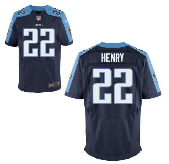 Men's Tennessee Titans #22 Derrick Henry Navy Blue Alternate Nike Elite Jersey