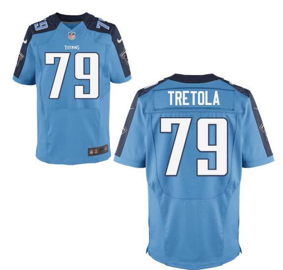 Men's Tennessee Titans #79 Sebastian Tretola Light Blue Team Color Nike Elite Jersey