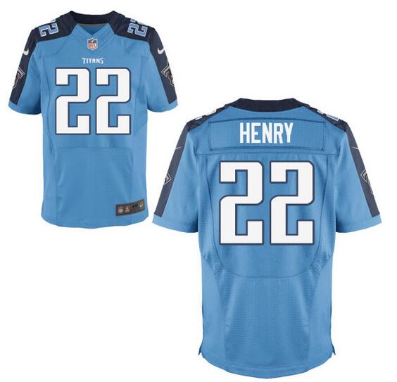 Men's Tennessee Titans #22 Derrick Henry Light Blue Team Color Nike Elite Jersey