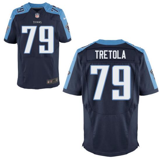 Men's Tennessee Titans #79 Sebastian Tretola Navy Blue Alternate Nike Elite Jersey