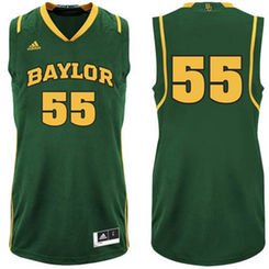 Men's adidas Baylor Bears #55 Replica Green College Basketball Practice Jersey