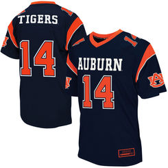 Mens Auburn Tigers #14 Navy Blue Blitz College Football Jersey